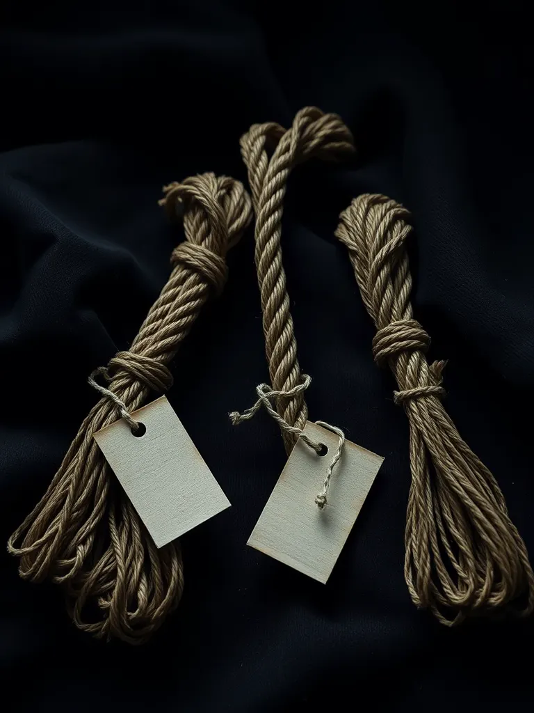 Tagged rope samples kept as evidence in a dispute
