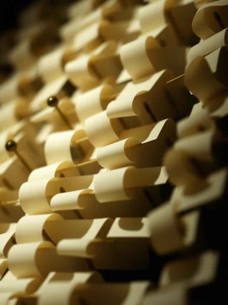 A wall of handwritten loading notes pinned in rows
